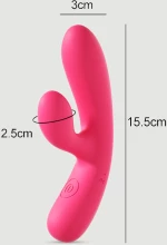 Rabbit Δονητής Από Απαλή Σιλικόνη Starter's Powerful Rosie Liquid Silicone Rabbit Vibrator - Ροζ