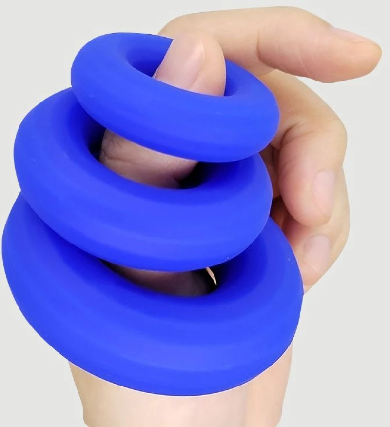 Δαχτυλίδι Πέους Από Εύκαμπτη Σιλικόνη Highway Rush Liquid Silicone Flexible Cock Ring Small 42 mm - Μπλε