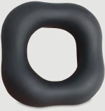 Δαχτυλίδι Πέους Από Εύκαμπτη Σιλικόνη Square Donut Liquid Silicone Flexible Cock Ring 45 mm - Μαύρο
