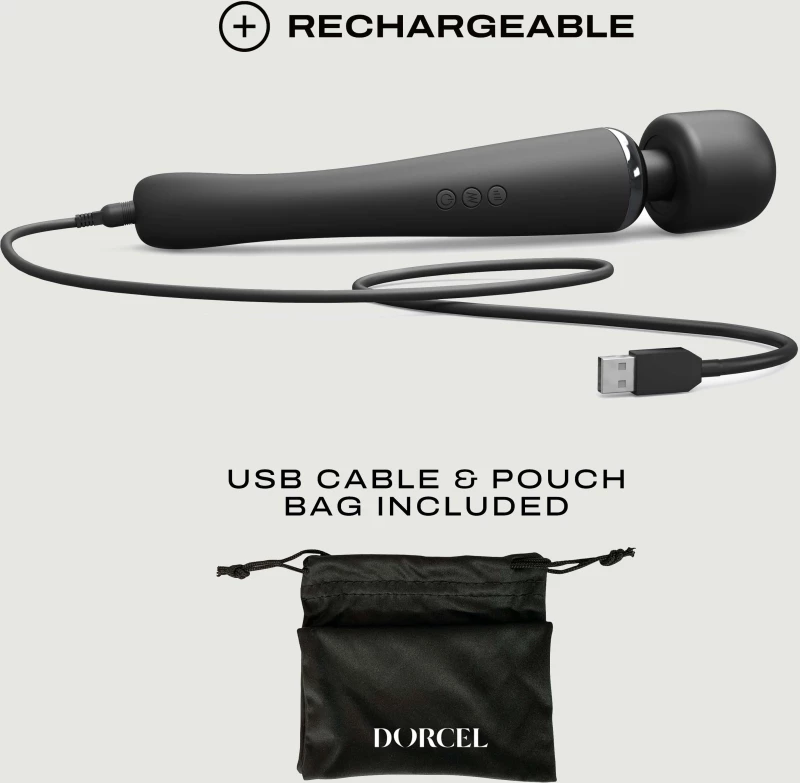 Δονητής Μασάζ Rechargeable Deluxe Megawand Vibrating Wand - Μαύρο