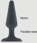 Δονούμενη Πρωκτική Σφήνα Σιλικόνης Best Vibe Plug Medium Vibrating Silicone Butt Plug - Μαύρη