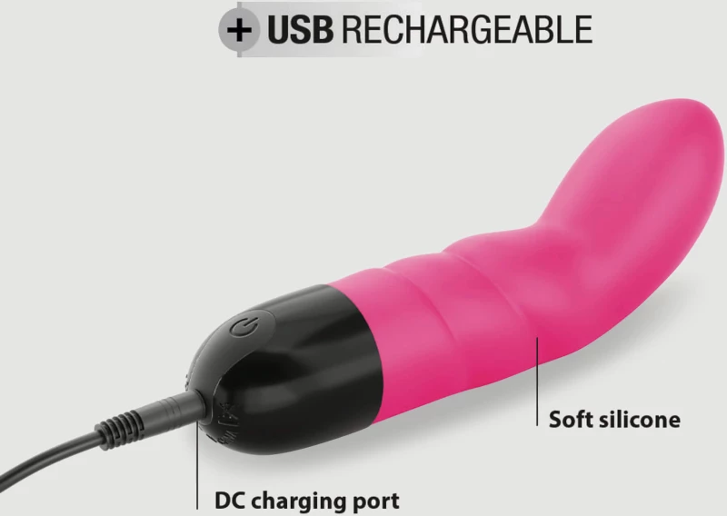 Δονητής Σημείου G Σιλικόνης Expert G Spot Curved Silicone Vibrator - Ροζ