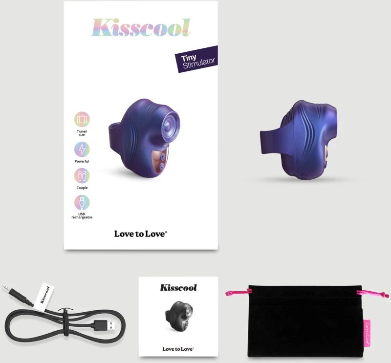 Δονητής Δαχτύλου Σιλικόνης Kisscool Silicone Tapping Finger Vibrator - Μωβ