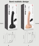 Dildo Σιλικόνης Που Εκσπερματώνει Semi Realistic Squirting Cum Silicone Dildo Large - Μαύρο