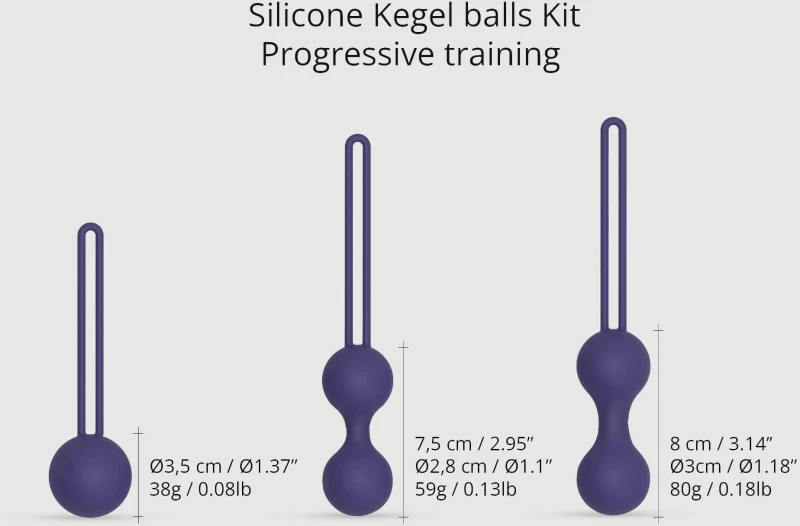 Σετ Κολπικές Μπάλες Per'Fit Silicone Kegel Ball Set - Μπλε