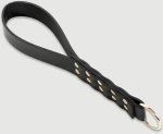Δερμάτινη Ζώνη Τιμωρίας Με Τρουκς & Κρίκο Leather Punishment Strap With Studs & Metal Ring – Μαύρη
