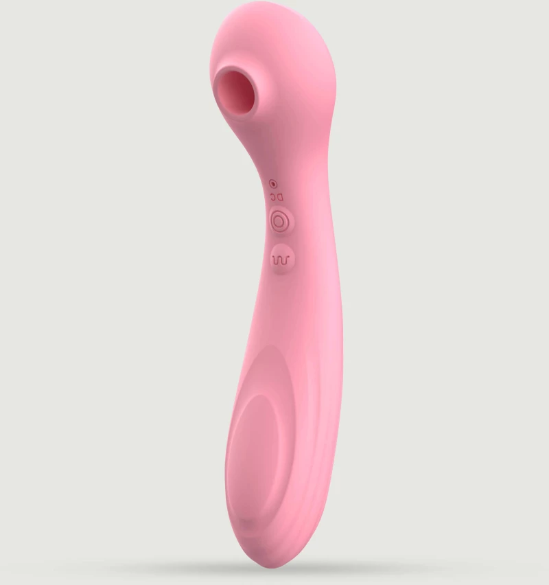 Αναρροφητής Σιλικόνης & Δονητής 2 σε 1 Gemini Premium Clitoral Suction Stimulator & Vibrator 2 in 1 - Ροζ