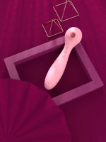 Αναρροφητής Σιλικόνης & Δονητής 2 σε 1 Gemini Premium Clitoral Suction Stimulator & Vibrator 2 in 1 - Ροζ