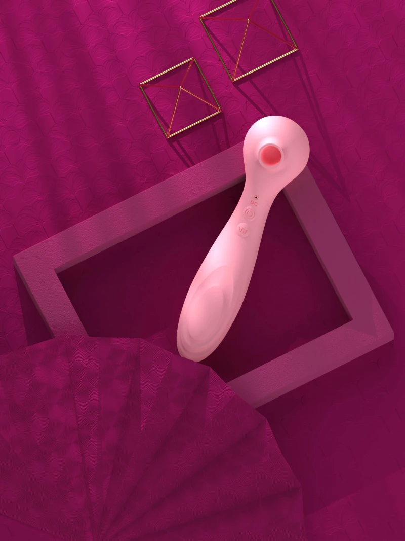 Αναρροφητής Σιλικόνης & Δονητής 2 σε 1 Gemini Premium Clitoral Suction Stimulator & Vibrator 2 in 1 - Ροζ