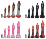 Μεγάλο Dildo Σιλικόνης Snake Head Large Platinum Silicone Anal Dildo 43 cm - Πολύχρωμο