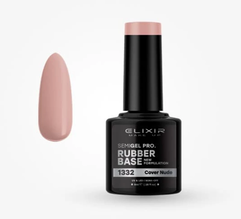 ELIXIR 1332 Rubber Base Semigel Cover Nude 8ml