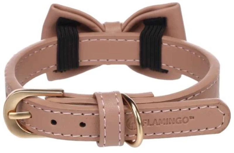 Flamingo Κολάρο Σκύλου Collar with Bow Tie Nela Pink S/M 20mm x 31-39cm