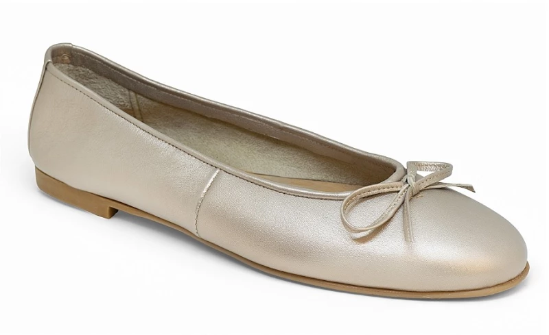 Bigshoes GA2137-13M Δερμάτινη Μπαλαρίνα Μεταλλικό Μπεζ