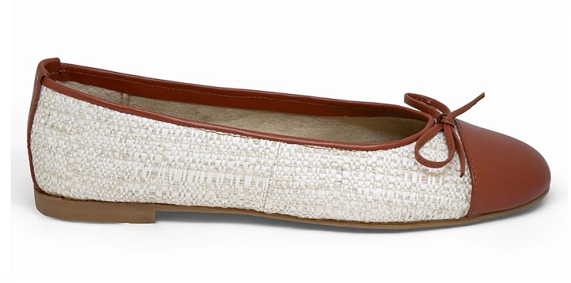 Bigshoes GA2138-09/02 Μπαλαρίνα Λευκό / Ταμπά