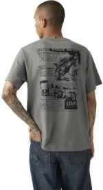 Levi’s Graphic Tee ανδρικό βαμβακερό relaxed t-shirt γκρι 161432496
