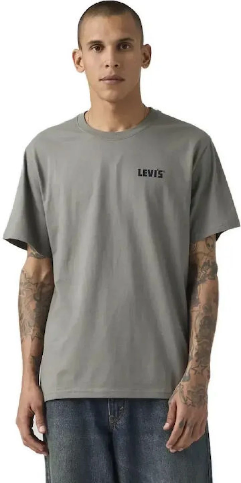 Levi’s Graphic Tee ανδρικό βαμβακερό relaxed t-shirt γκρι 161432496
