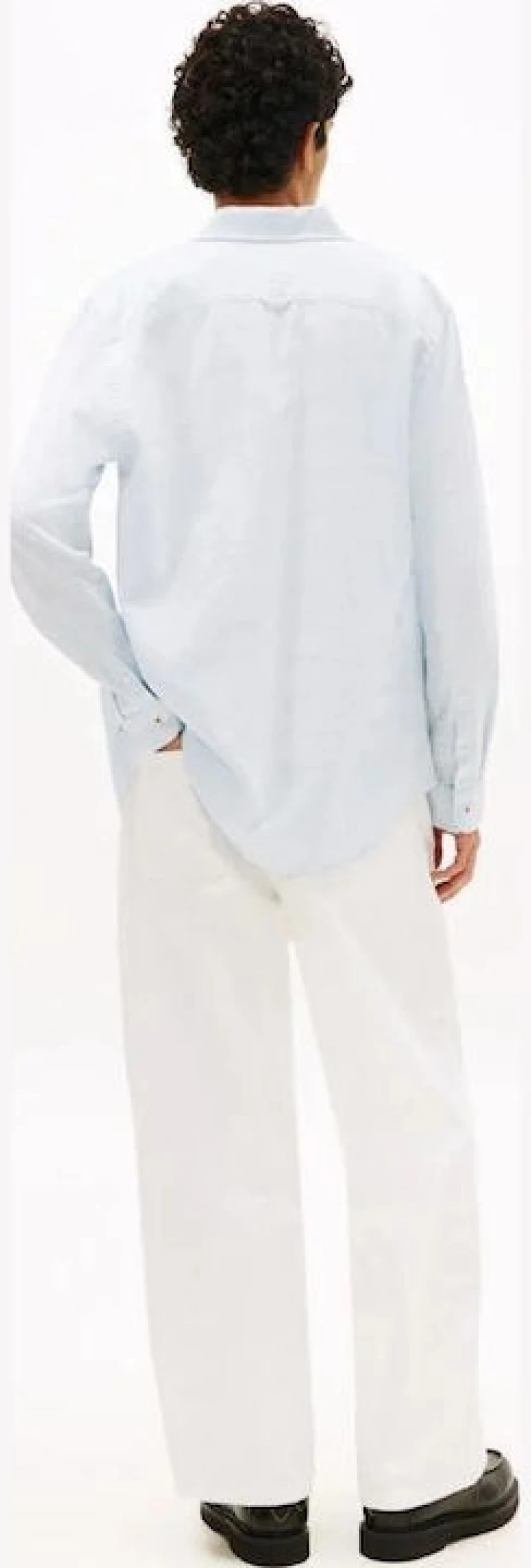 Tommy Jeans ανδρικό λινό regular πουκάμισο σιέλ DM0DM22761-C3Q Sweet Blue