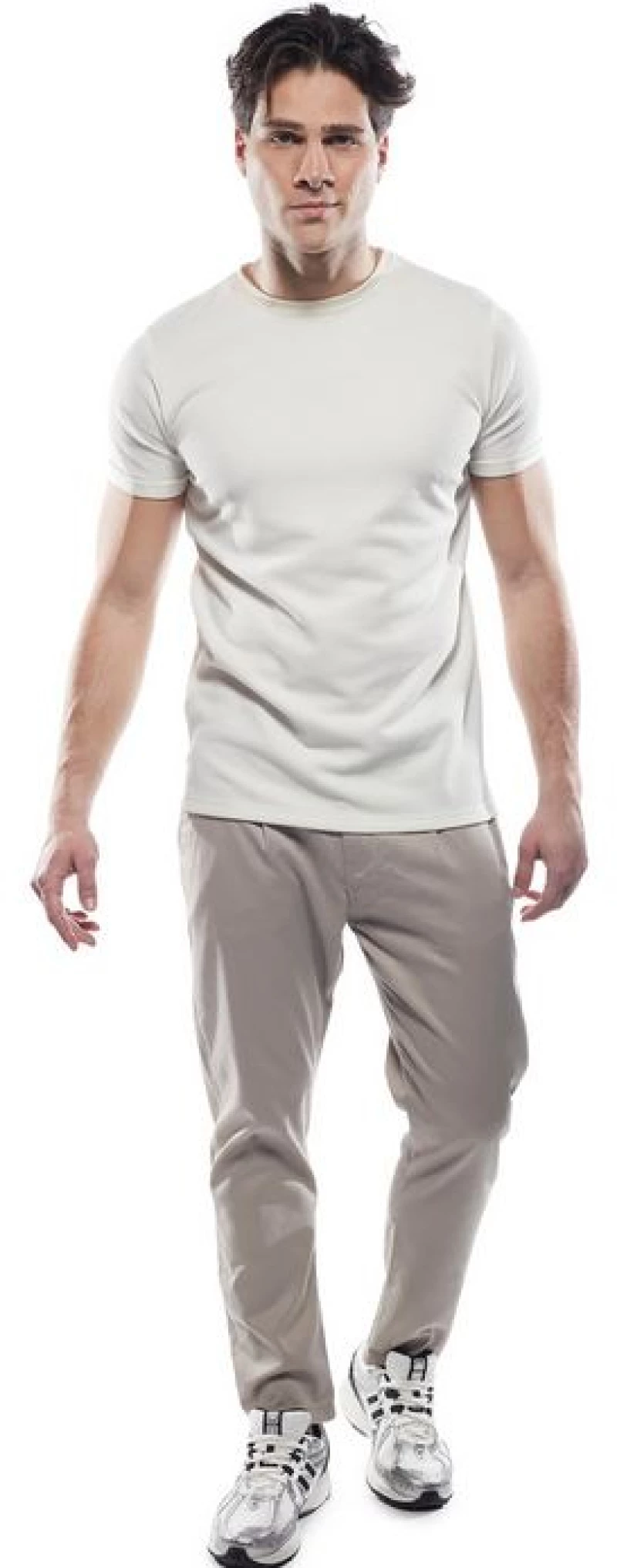 Cover Jeans ανδρικό παντελόνι chinos regular μπεζ Willy LM111-32 Beige