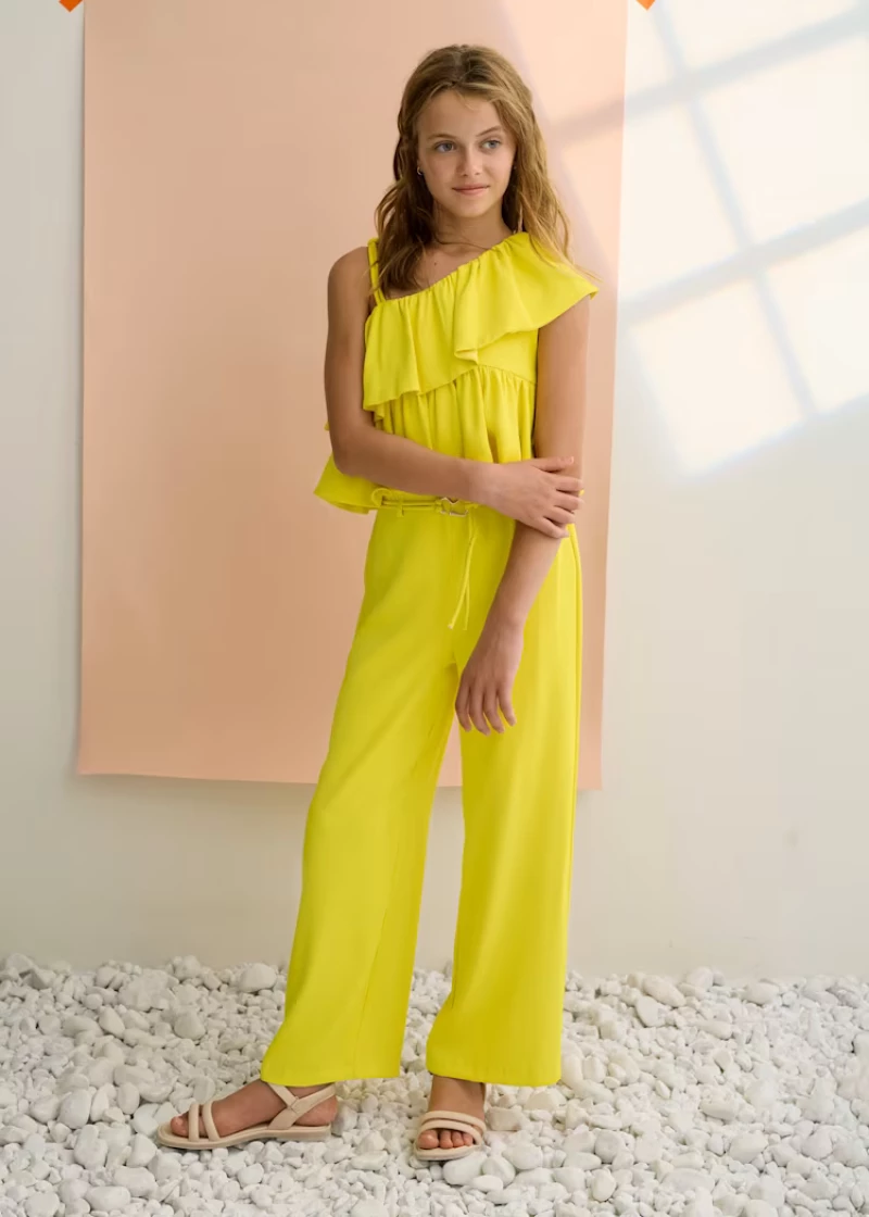 Abel and Lula Σετ παντελονι μακρυ κρεπ Limoncello 26-05283-027 Κορίτσι