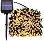 Ηλιακά Χριστουγεννιάτικα 300 LED λαμπάκια σειρά 30μ. 8 προγράμματα BX-051 Θερμό χρώμα