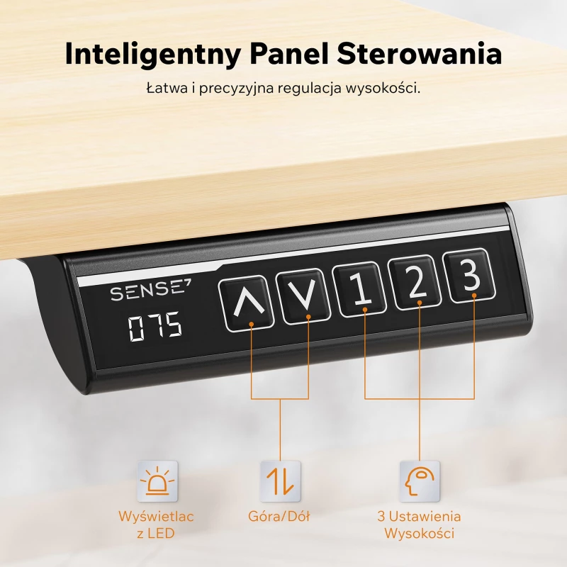 Γραφείο SENSE7 NOJO LIGHT Πεύκο - Μαύρο 140x70 εκ.