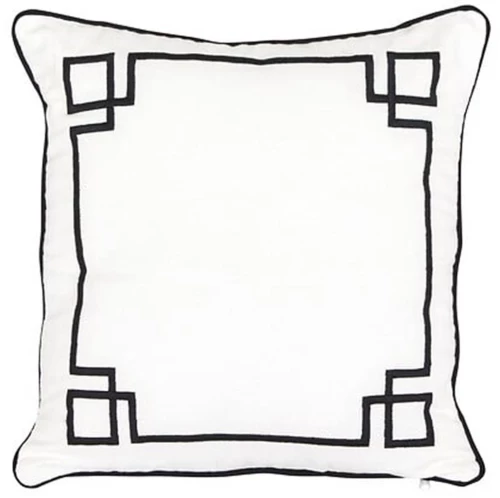 Μαξιλάρι λευκό/ μαύρο περίγραμμα 40x40cm