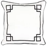 Μαξιλάρι λευκό/ μαύρο περίγραμμα 40x40cm