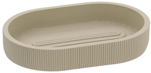 Σαπουνοθήκη μπεζ polyresin 13x9cm