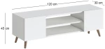 Έπιπλο τηλεόρασης Etna Megapap χρώμα λευκό 120x30x45εκ. | GP026-0106,1