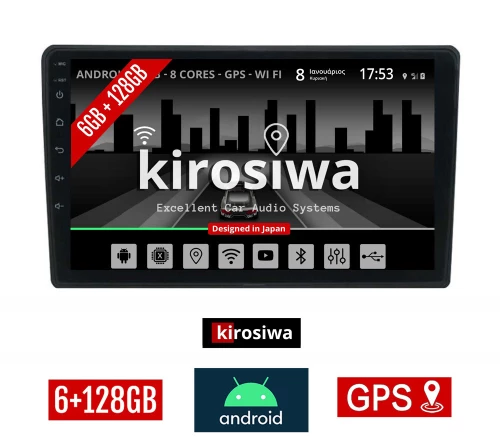 KIROSIWA 6+128GB SEAT EXEO (2008 - 2013) Android οθόνη αυτοκίνητου 6GB με GPS WI-FI (ηχοσύστημα αφής 9" ιντσών OEM Youtube Playstore MP3 USB Radio Bluetooth Mirrorlink DSP Apple Carplay Android Auto 4G SIM card 4x60W, AUX) KT-8807