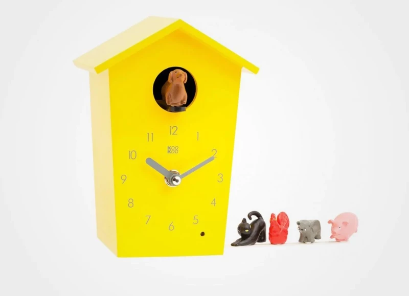 Animal House - Κίτρινο Ξύλινο 16,4 x 11,3 x 9 εκ