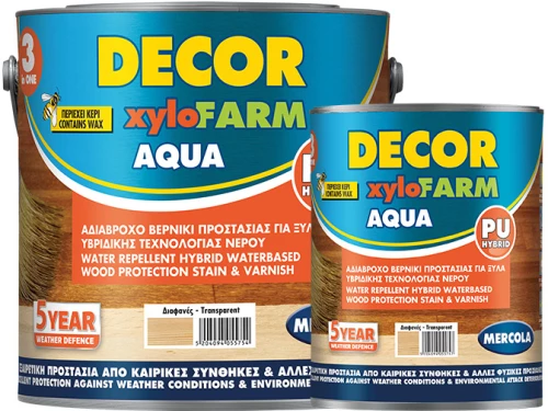 Mercola Decor Xylofarm Aqua Υβριδικό Βερνίκι Εμποτισμού Νερού Όρεγκον 750ml