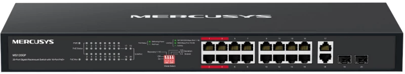 MERCUSYS rackmount switch MS120GP, 20x Gigabit θύρες, PoE+, V1.0