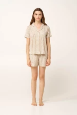 Vamp - Γυναικεία Κουμπωτή Πυτζάμα Micromodal - BEIGE TAUPE