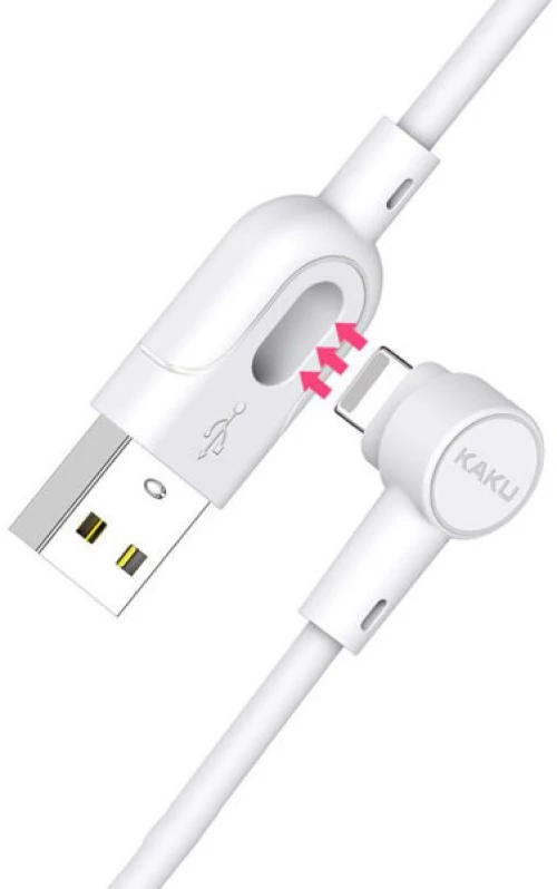 KAKUSIGA KSC-374 Καλώδιο Συγχρονισμού Δεδομένων/Φόρτισης (Lightning) (3.2A) (1m) (Λευκό)