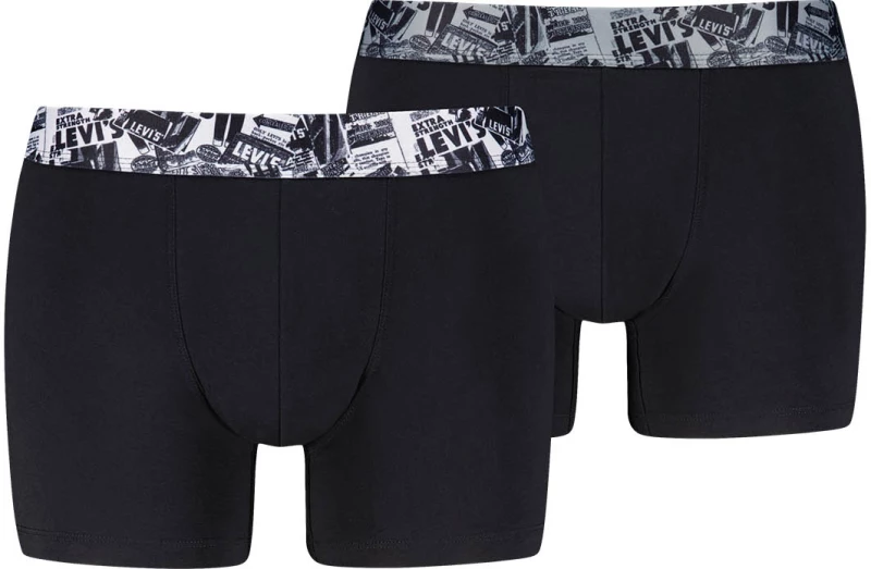ΑΝΔΡΙΚΟ ΒΑΜΒΑΚΕΡΟ BOXER ΠΑΚΕΤΟ 2 ΤΕΜ 326 Levi’s® BOXER BRIEFS 701238425-002 - BLACK GREY