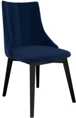 Καρέκλα S97 162452899 53x56x85cm Blue-Black Βελούδο, Ξύλο