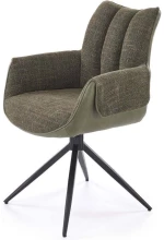 Πολυθρόνα Amanda 162879839 65x64x87cm Green-Black Μέταλλο,PU