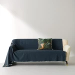 Ριχτάρι Everan 01 Navy Kentia Πολυθρόνα 170x180cm Βαμβάκι-Πολυέστερ