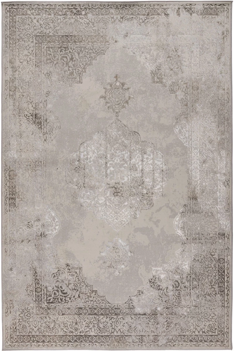 Χαλί Gossip 6341F SL Grey-Beige P Vizon Βιοκαρπέτ 200X290cm