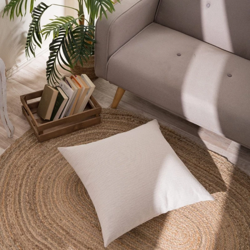 Μαξιλαροθήκη Διακοσμητική Bari 02 Beige Teoran 65Χ65 Βαμβάκι-Πολυέστερ