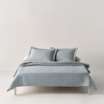 Κουβερλί Mason 24 (Σετ 3τμχ) Grey Kentia Υπέρδιπλo 220x240cm Microfiber-Hollowfiber