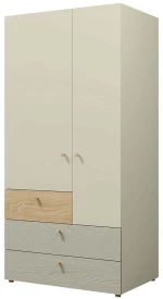 Ντουλάπα Δίφυλλη Yuki 162855079 90x60x185cm Beige-Mint Δίφυλλη
