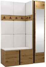 Έπιπλο Εισόδου Orion 163062789 124x44x168cm Natural-White Μοριοσανίδα