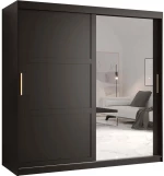 Ντουλάπα Δίφυλλη Συρόμενη Ramiro 162575079 180x62x200cm Black Δίφυλλη