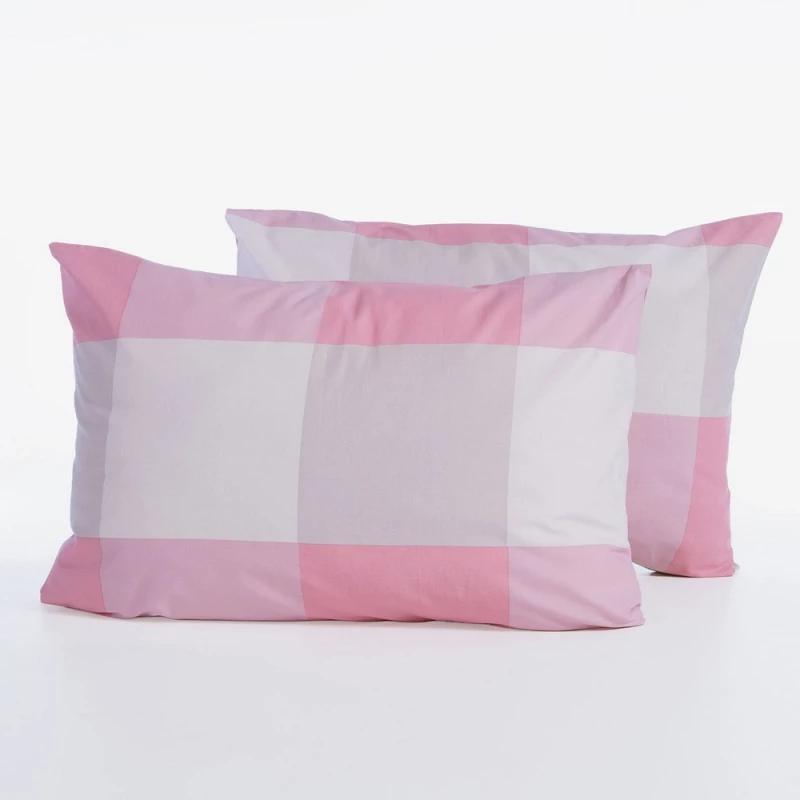 Μαξιλαροθήκη Casual Check Rose Nef-Nef Homeware 52X72 100% Βαμβάκι