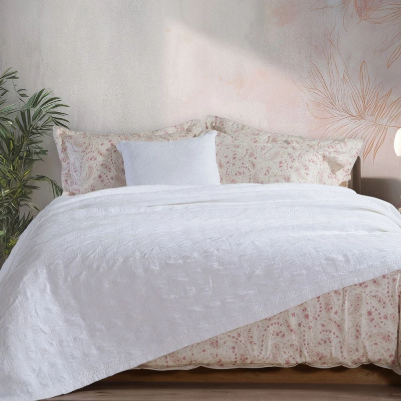 Κουβέρτα Charisma White Nef-Nef Homeware Υπέρδιπλo 230x250cm 100% Βαμβάκι