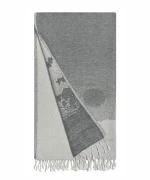 Πετσέτα Θαλάσσης Βελουτέ Possidi Grey Kentia Θαλάσσης 95x170cm 100% Βαμβάκι