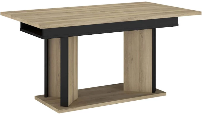 Τραπέζι Επεκτεινόμενο Rasty 162918909 160/200x90x78cm Natural-Black Μοριοσανίδα