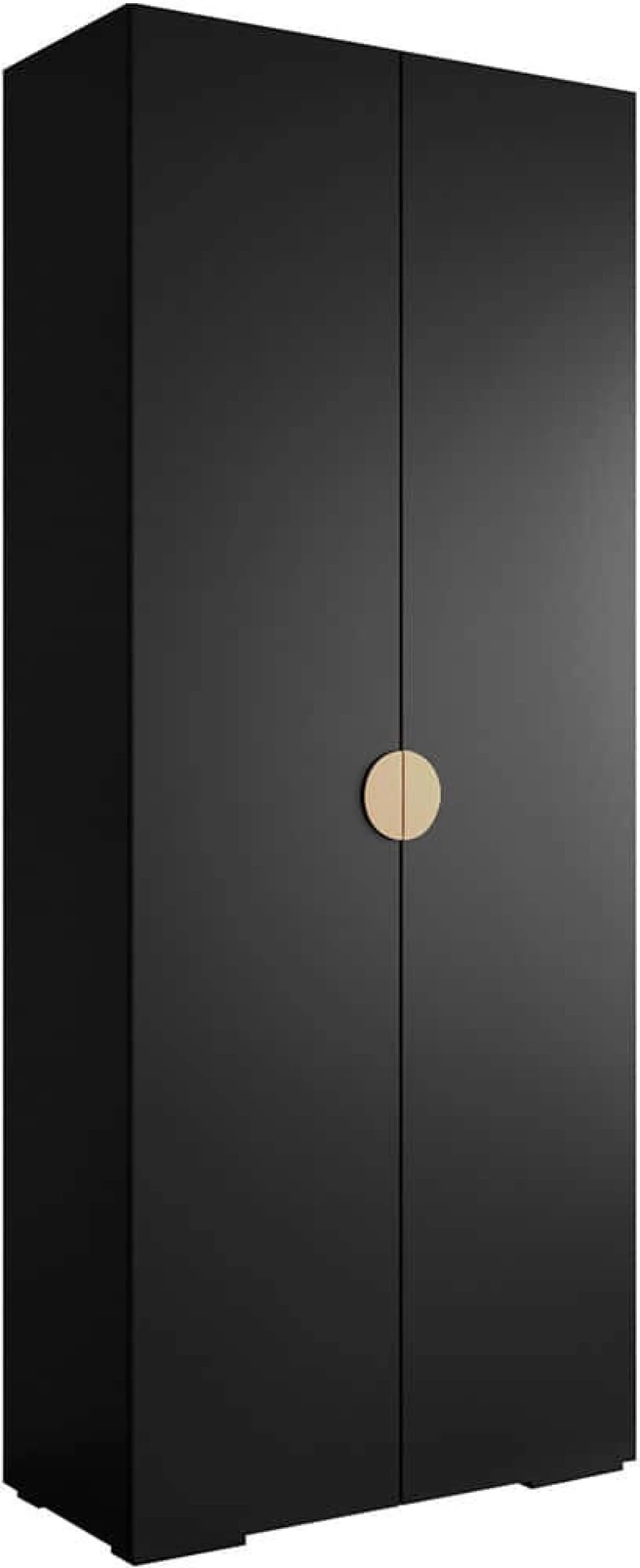 Ντουλάπα Δίφυλλη Inova 163058109 100x47x237cm Black-Gold Δίφυλλη